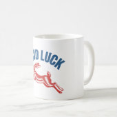 Good Luck Hare – Vintage Hardloop Konijn Ontwerp Koffiemok (Voorkant rechts)