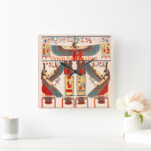 Good Luck Hieroglyphics, Egyptian God Amon Ra Vierkante Klok (Huis)