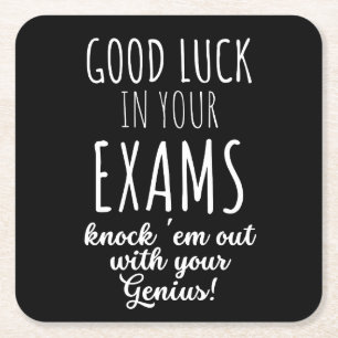 good Luck in your exams Kartonnen Onderzetters