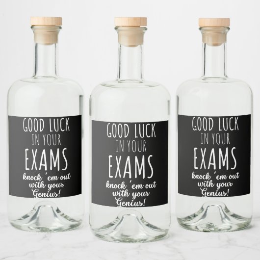 good Luck in your exams Likeurfles Etiket (Flessen)