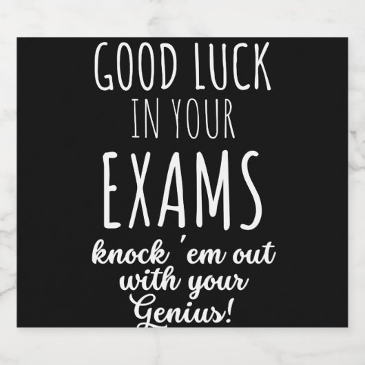 good Luck in your exams Likeurfles Etiket (Enkel label)