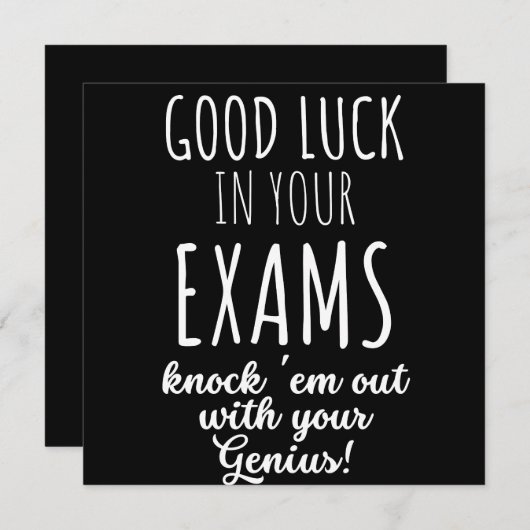 good Luck in your exams Save The Date (Voorkant / Achterkant)