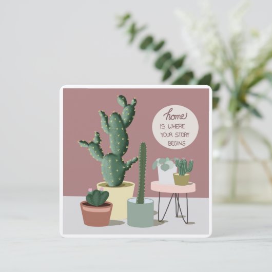 Good luck in your new home bedankkaart (Staand voorkant)