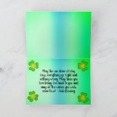 Good Luck Irish Strawberry Exam Study Wish Kaart (Binnen)