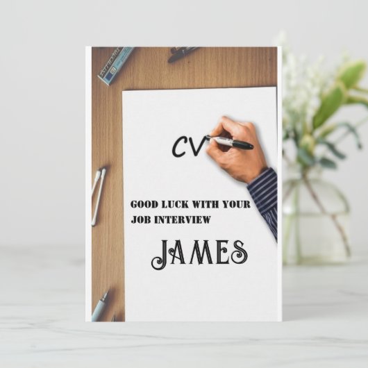 Good Luck Job Interview Cool Kaart (Staand voorkant)