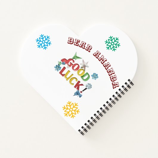 Good Luck Journal – Personalized  Gift Notebook Notitieboek (Achterkant)