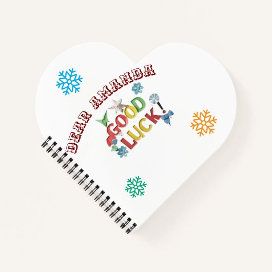 Good Luck Journal – Personalized Gift Notebook Notitieboek (Voorkant)
