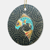 Good Luck Koi Fish Symbol of Fortune Keramisch Ornament (Links)