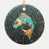 Good Luck Koi Fish Symbol of Fortune Keramisch Ornament (Achterkant)