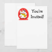 Good Luck Maneki Neko Kaart (Voorkant / Achterkant)