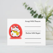 Good Luck Maneki Neko RSVP Kaartje (Staand voorkant)