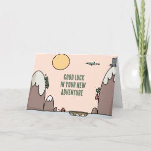 Good Luck New Adventure Traveling Cartoon Kaart