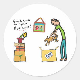Good Luck New Home Ronde Sticker