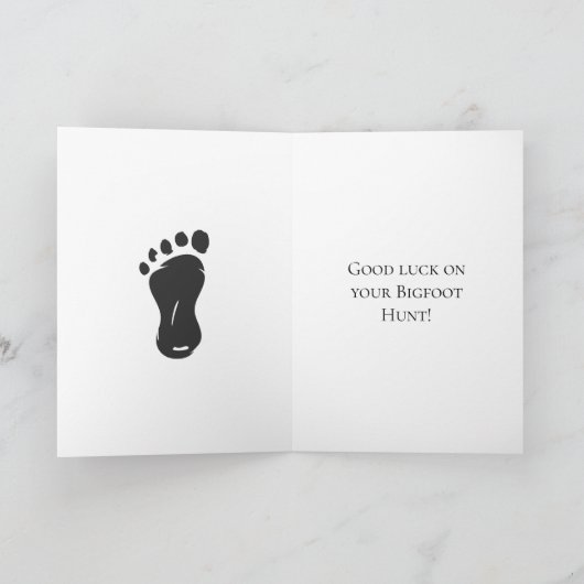 Good Luck on your Bigfoot Hunt Kaart (Binnen)