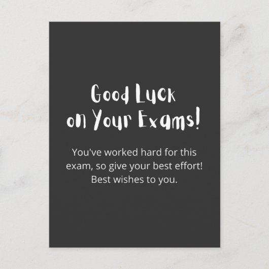 Good Luck on Your Exams! Briefkaart (Voorkant)