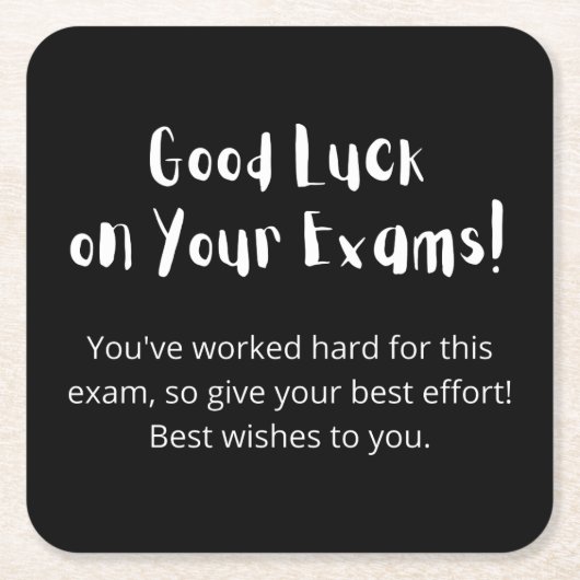 Good Luck on Your Exams. Kartonnen Onderzetters (Voorkant)