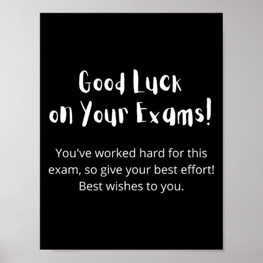 Good Luck on Your Exams. Poster (Voorkant)