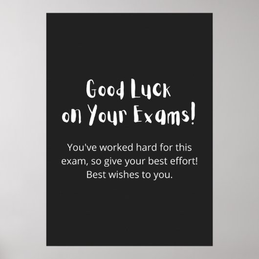 Good Luck on Your Exams. Poster (Voorkant)