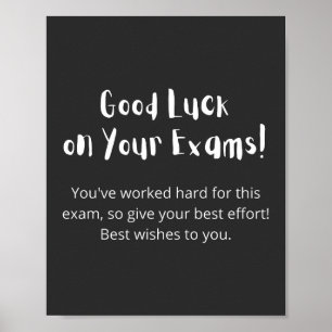 Good Luck on Your Exams. Poster