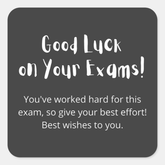 Good Luck on Your Exams! Vierkante Sticker (Voorkant)