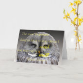 Good Luck Owl Kaart (Gele Bloem)