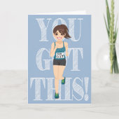 Good Luck Runner Card (aanpasbaar) Kaart (Voorkant)