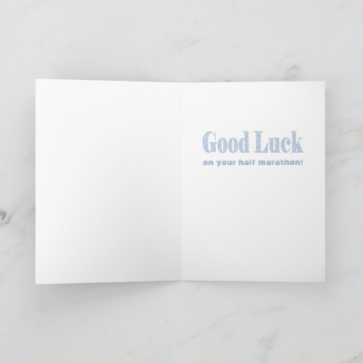 Good Luck Runner Card (aanpasbaar) Kaart (Binnen)