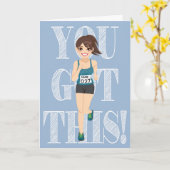 Good Luck Runner Card (aanpasbaar) Kaart (Gele Bloem)