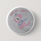 GOOD LUCK SATAN-toets Ronde Button 5,7 Cm (Voorkant)