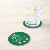Good Luck Shamrock Bunco March Theme Ronde Kartonnen Onderzetter (Insitu)