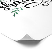 Good Luck Shamrock Irish Blessing Art Poster (Hoek)