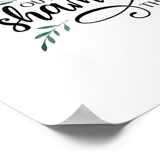 Good Luck Shamrock Irish Blessing Art Poster (Hoek)