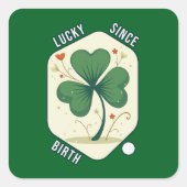 Good Luck Shamrock St Patrick’s Day - Autocolante Vierkante Sticker (Voorkant)