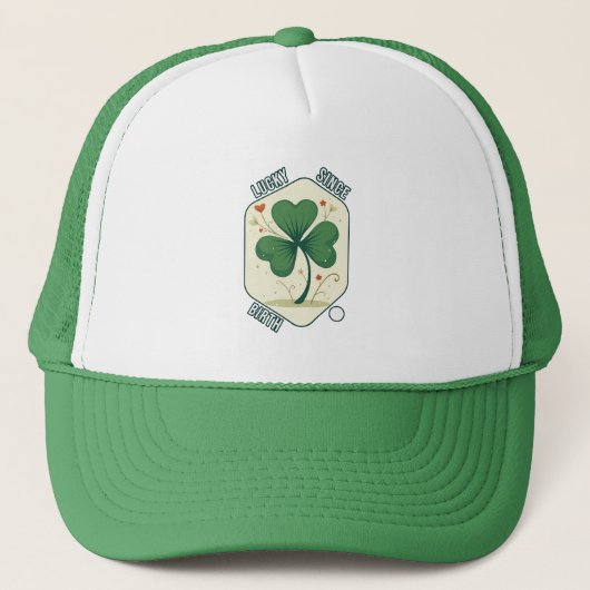 Good Luck Shamrock St Patrick’s Day - boné Trucker Pet (Voorkant)