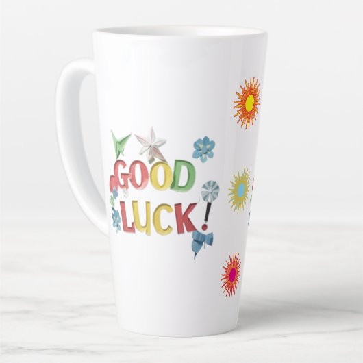 Good Luck Sunshine Mug Sticker – Bright, Cheerful Latte Mok (Linkerhoek)