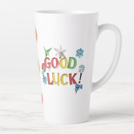 Good Luck Sunshine Mug Sticker – Bright, Cheerful  Latte Mok (Rechts)