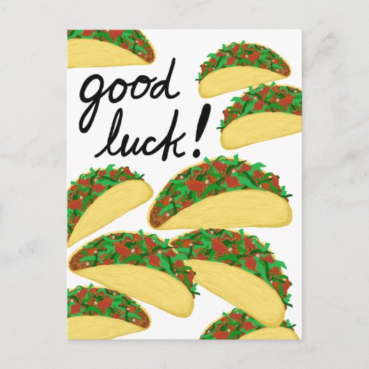 GOOD LUCK Taco Avalanche Delicious Briefkaart (Voorkant)
