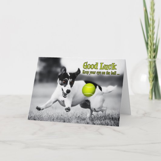Good Luck Terrier Dog Wenskaart Kaart (Voorkant)