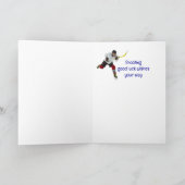 Good Luck wenst Ice Hockey Sport Kaart (Binnen)