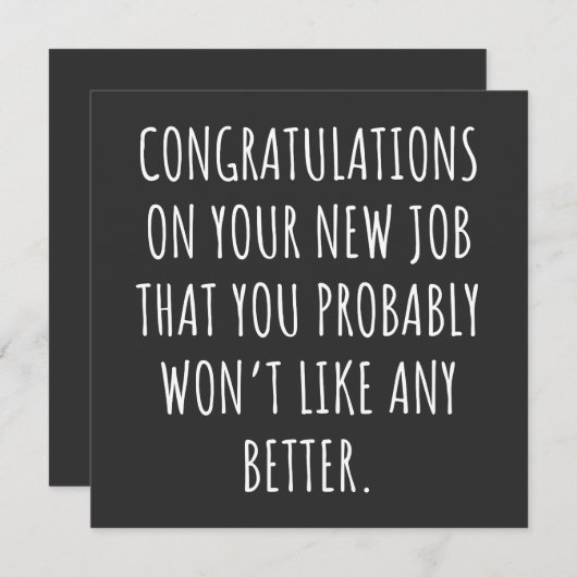 Good luck with the new job kaart (Voorkant / Achterkant)