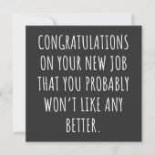 Good luck with the new job kaart (Voorkant)