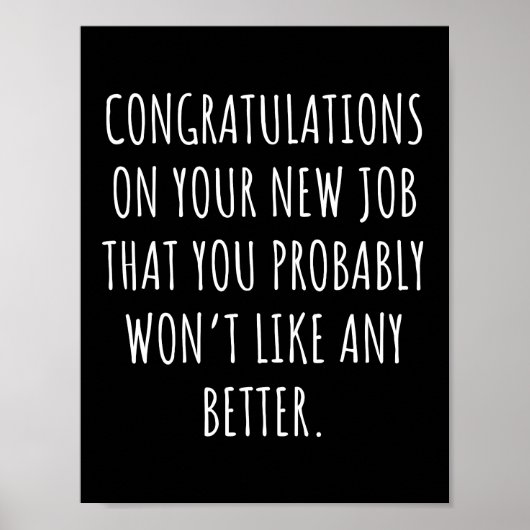 Good luck with the new job poster (Voorkant)