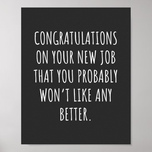 Good luck with the new job poster (Voorkant)