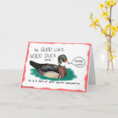 Good Luck Wood Duck kaart (Gele Bloem)