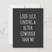 GOod Luck zoekt beter co-Worker dan ik Bedankkaart (Voorkant)