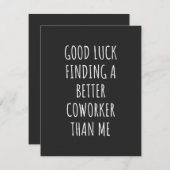 GOod Luck zoekt beter co-Worker dan ik Bedankkaart (Voorkant / Achterkant)
