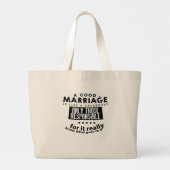 Good Marriage is Like a Casserole  Grote Tote Bag (Achterkant)