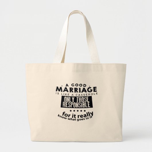 Good Marriage is Like a Casserole  Grote Tote Bag (Voorkant)