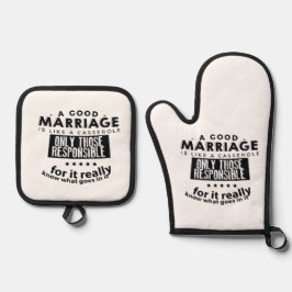 Good Marriage is Like a Casserole  Ovenwant & Pannenlap Set