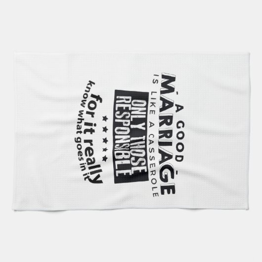 Good Marriage is Like a Casserole Theedoek (Horizontaal)